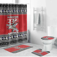 Tuskegee Red Tails Airmen Christmas Bathroom Set P-51 Mustang 332nd Fighter Group - Wonder Print Shop