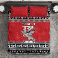 Tuskegee Red Tails Airmen Christmas Bedding Set P-51 Mustang 332nd Fighter Group - Wonder Print Shop