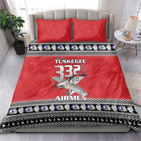 Tuskegee Red Tails Airmen Christmas Bedding Set P-51 Mustang 332nd Fighter Group - Wonder Print Shop