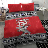 Tuskegee Red Tails Airmen Christmas Bedding Set P-51 Mustang 332nd Fighter Group - Wonder Print Shop