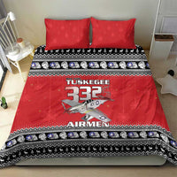 Tuskegee Red Tails Airmen Christmas Bedding Set P-51 Mustang 332nd Fighter Group - Wonder Print Shop