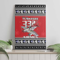 Tuskegee Red Tails Airmen Christmas Canvas Wall Art P-51 Mustang 332nd Fighter Group - Wonder Print Shop