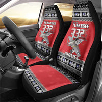 Tuskegee Red Tails Airmen Christmas Car Seat Cover P-51 Mustang 332nd Fighter Group - Wonder Print Shop