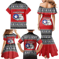 Tuskegee Red Tails Airmen Christmas Family Matching Mermaid Dress and Hawaiian Shirt P-51 Mustang 332nd Fighter Group - Wonder Print Shop