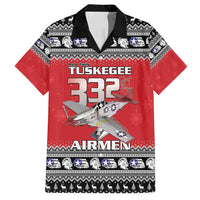 Tuskegee Red Tails Airmen Christmas Family Matching Puletasi and Hawaiian Shirt P-51 Mustang 332nd Fighter Group - Wonder Print Shop