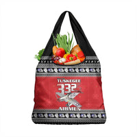 Tuskegee Red Tails Airmen Christmas Grocery Bag P-51 Mustang 332nd Fighter Group - Wonder Print Shop