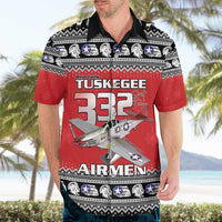 Tuskegee Red Tails Airmen Christmas Hawaiian Shirt P-51 Mustang 332nd Fighter Group - Wonder Print Shop