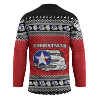 Tuskegee Red Tails Airmen Christmas Hockey Jersey P-51 Mustang 332nd Fighter Group - Wonder Print Shop
