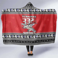 Tuskegee Red Tails Airmen Christmas Hooded Blanket P-51 Mustang 332nd Fighter Group - Wonder Print Shop