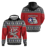 Tuskegee Red Tails Airmen Christmas Hoodie P-51 Mustang 332nd Fighter Group - Wonder Print Shop
