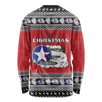 Tuskegee Red Tails Airmen Christmas Long Sleeve Shirt P-51 Mustang 332nd Fighter Group - Wonder Print Shop