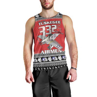 Tuskegee Red Tails Airmen Christmas Men Tank Top P-51 Mustang 332nd Fighter Group - Wonder Print Shop