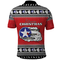 Tuskegee Red Tails Airmen Christmas Polo Shirt P-51 Mustang 332nd Fighter Group - Wonder Print Shop
