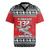 Tuskegee Red Tails Airmen Christmas Rugby Jersey P-51 Mustang 332nd Fighter Group - Wonder Print Shop