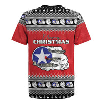 Tuskegee Red Tails Airmen Christmas Rugby Jersey P-51 Mustang 332nd Fighter Group - Wonder Print Shop