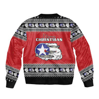 Tuskegee Red Tails Airmen Christmas Sleeve Zip Bomber Jacket P-51 Mustang 332nd Fighter Group - Wonder Print Shop
