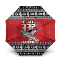 Tuskegee Red Tails Airmen Christmas Umbrella P-51 Mustang 332nd Fighter Group - Wonder Print Shop