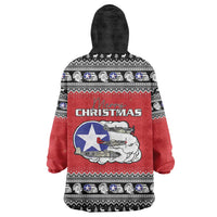 Tuskegee Red Tails Airmen Christmas Wearable Blanket Hoodie P-51 Mustang 332nd Fighter Group - Wonder Print Shop