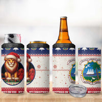 Liberia Christmas 4 in 1 Can Cooler Tumbler My Christmas On You - Lion Santa - Wonder Print Shop