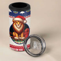 Liberia Christmas 4 in 1 Can Cooler Tumbler My Christmas On You - Lion Santa - Wonder Print Shop