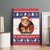 Liberia Christmas Canvas Wall Art My Christmas On You - Lion Santa - Wonder Print Shop