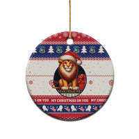 Liberia Christmas Ceramic Ornament My Christmas On You - Lion Santa - Wonder Print Shop