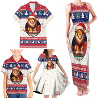 Liberia Christmas Family Matching Tank Maxi Dress and Hawaiian Shirt My Christmas On You - Lion Santa - Wonder Print Shop