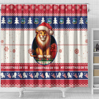 Liberia Christmas Shower Curtain My Christmas On You - Lion Santa