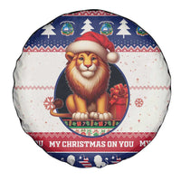 Liberia Christmas Spare Tire Cover My Christmas On You - Lion Santa - Wonder Print Shop