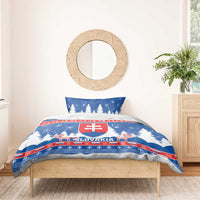 Slovakia Christmas Bedding Set Vesele Vianoce - Coat Of Arms - Wonder Print Shop