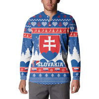 Slovakia Christmas Button Sweatshirt Vesele Vianoce - Coat Of Arms - Wonder Print Shop