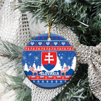 Slovakia Christmas Ceramic Ornament Vesele Vianoce - Coat Of Arms - Wonder Print Shop