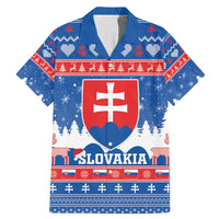 Slovakia Christmas Family Matching Mermaid Dress and Hawaiian Shirt Vesele Vianoce - Coat Of Arms - Wonder Print Shop