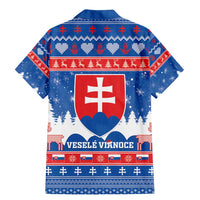 Slovakia Christmas Family Matching Mermaid Dress and Hawaiian Shirt Vesele Vianoce - Coat Of Arms - Wonder Print Shop