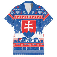 Slovakia Christmas Family Matching Puletasi and Hawaiian Shirt Vesele Vianoce - Coat Of Arms - Wonder Print Shop