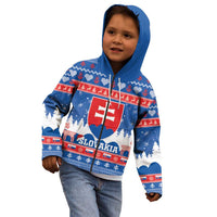Slovakia Christmas Kid Hoodie Vesele Vianoce - Coat Of Arms - Wonder Print Shop