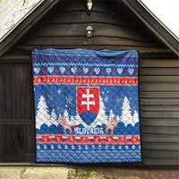Slovakia Christmas Quilt Vesele Vianoce - Coat Of Arms - Wonder Print Shop