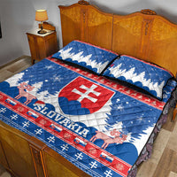 Slovakia Christmas Quilt Bed Set Vesele Vianoce - Coat Of Arms - Wonder Print Shop