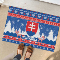 Slovakia Christmas Rubber Doormat Vesele Vianoce - Coat Of Arms - Wonder Print Shop