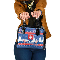 Slovakia Christmas Shoulder Handbag Vesele Vianoce - Coat Of Arms