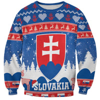 Slovakia Christmas Sweatshirt Vesele Vianoce - Coat Of Arms - Wonder Print Shop