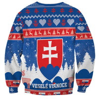 Slovakia Christmas Sweatshirt Vesele Vianoce - Coat Of Arms - Wonder Print Shop