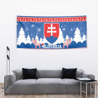 Slovakia Christmas Tapestry Vesele Vianoce - Coat Of Arms - Wonder Print Shop