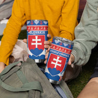 Slovakia Christmas Tumbler Cup Vesele Vianoce - Coat Of Arms - Wonder Print Shop