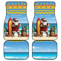 Aruba Christmas Car Mats Surfing Santa Bon Pasco - Wonder Print Shop