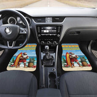 Aruba Christmas Car Mats Surfing Santa Bon Pasco - Wonder Print Shop