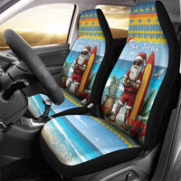 Aruba Christmas Car Seat Cover Surfing Santa Bon Pasco - Wonder Print Shop