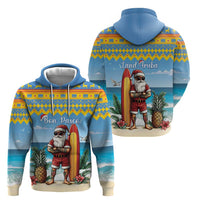 Aruba Christmas Hoodie Surfing Santa Bon Pasco - Wonder Print Shop