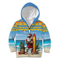 Aruba Christmas Kid Hoodie Surfing Santa Bon Pasco - Wonder Print Shop