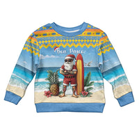 Aruba Christmas Kid Ugly Christmas Sweater Surfing Santa Bon Pasco - Wonder Print Shop